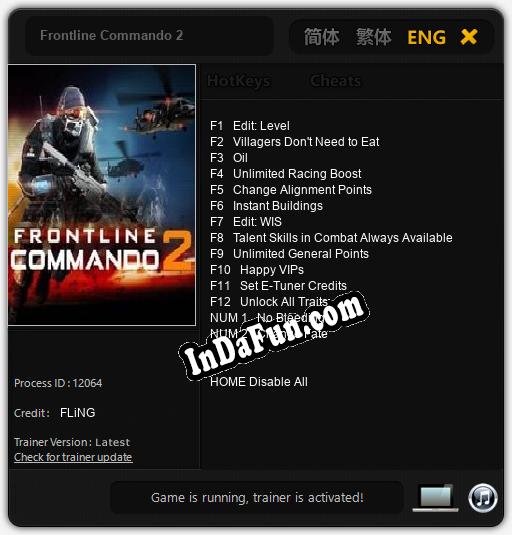 Frontline Commando 2: TRAINER AND CHEATS (V1.0.10)