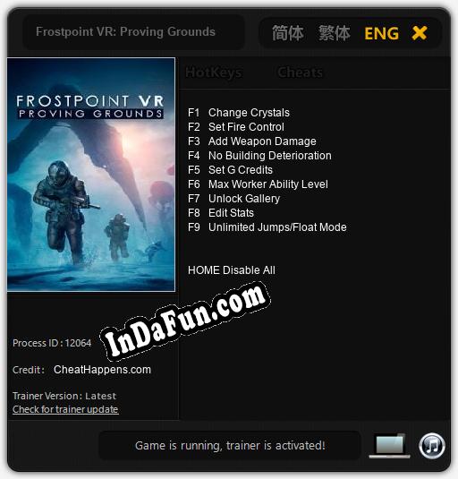 Frostpoint VR: Proving Grounds: Trainer +9 [v1.2]
