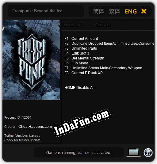 Trainer for Frostpunk: Beyond the Ice [v1.0.2]