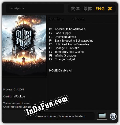 Frostpunk: Cheats, Trainer +9 [dR.oLLe]