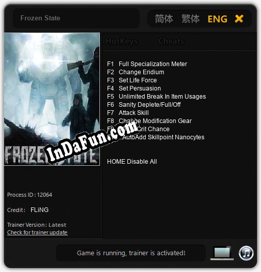 Frozen State: Cheats, Trainer +10 [FLiNG]