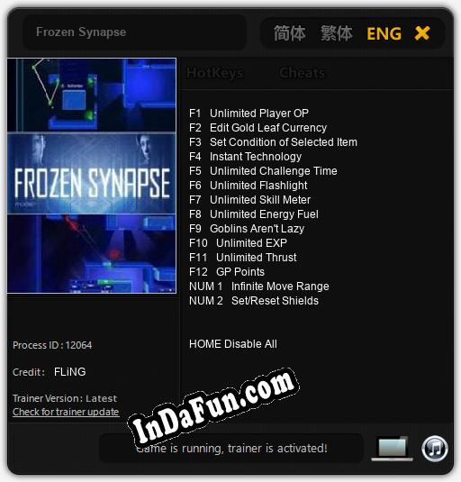 Frozen Synapse: Cheats, Trainer +14 [FLiNG]