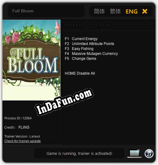 Full Bloom: TRAINER AND CHEATS (V1.0.37)