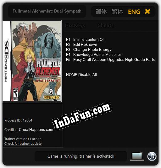 Fullmetal Alchemist: Dual Sympathy: Cheats, Trainer +5 [CheatHappens.com]