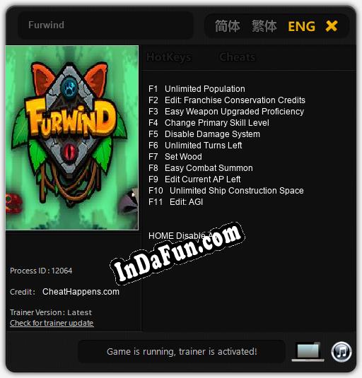 Furwind: Cheats, Trainer +11 [CheatHappens.com]