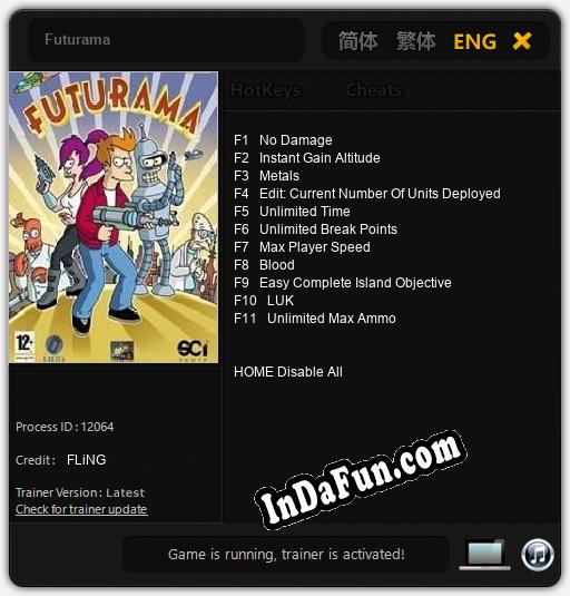 Futurama: Trainer +11 [v1.5]