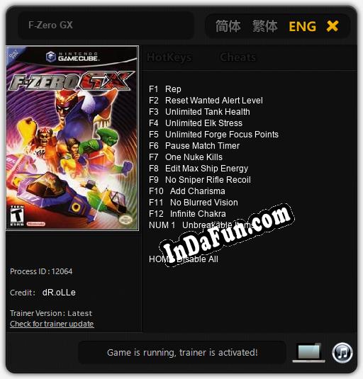 F-Zero GX: TRAINER AND CHEATS (V1.0.94)