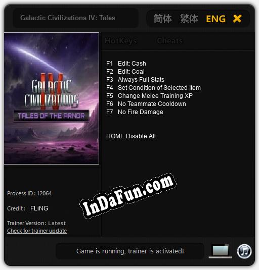 Galactic Civilizations IV: Tales of the Arnor: Trainer +7 [v1.5]