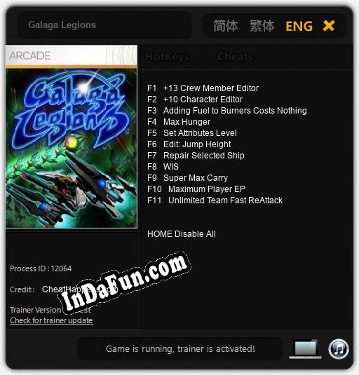 Galaga Legions: Cheats, Trainer +11 [CheatHappens.com]