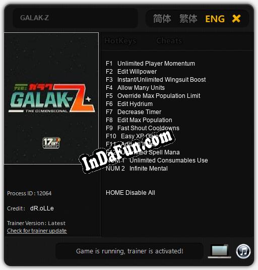 GALAK-Z: TRAINER AND CHEATS (V1.0.41)