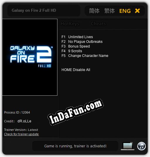 Galaxy on Fire 2 Full HD: Trainer +5 [v1.5]