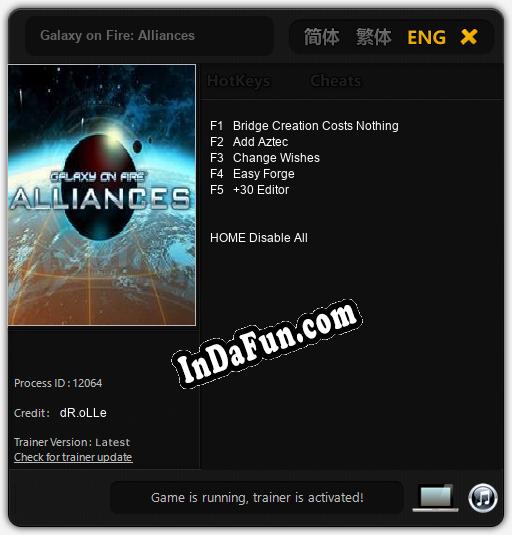 Galaxy on Fire: Alliances: Trainer +5 [v1.2]