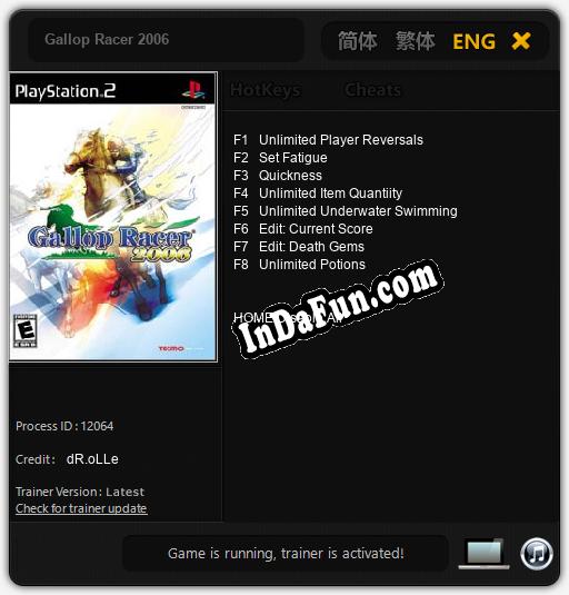 Gallop Racer 2006: TRAINER AND CHEATS (V1.0.87)