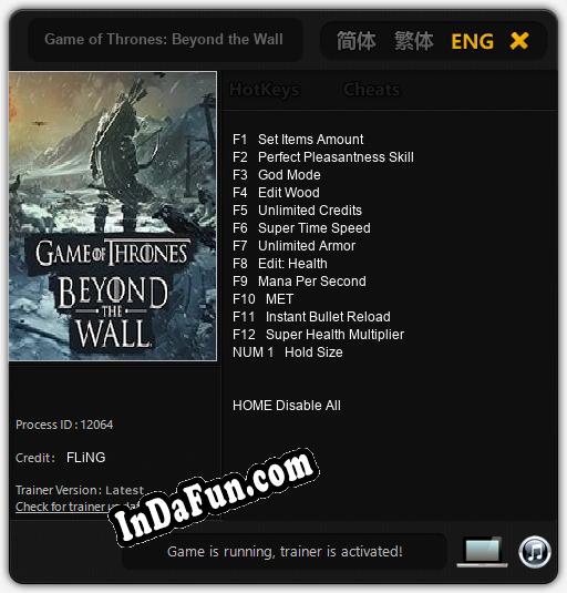 Game of Thrones: Beyond the Wall: TRAINER AND CHEATS (V1.0.27)