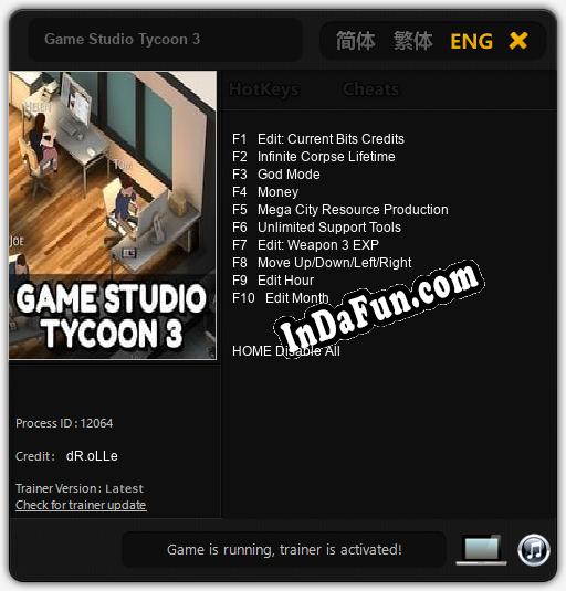 Game Studio Tycoon 3: Cheats, Trainer +10 [dR.oLLe]