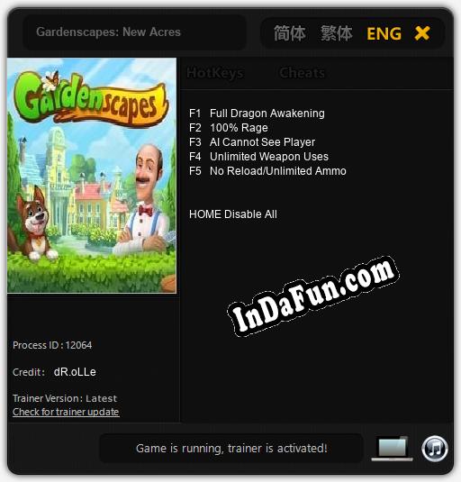 Gardenscapes: New Acres: TRAINER AND CHEATS (V1.0.88)