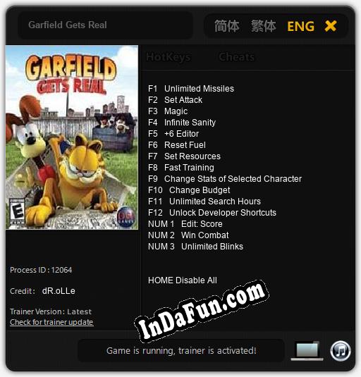 Garfield Gets Real: Cheats, Trainer +15 [dR.oLLe]