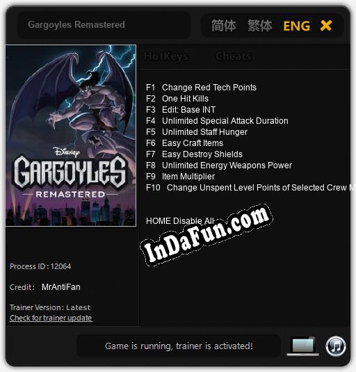 Trainer for Gargoyles Remastered [v1.0.4]