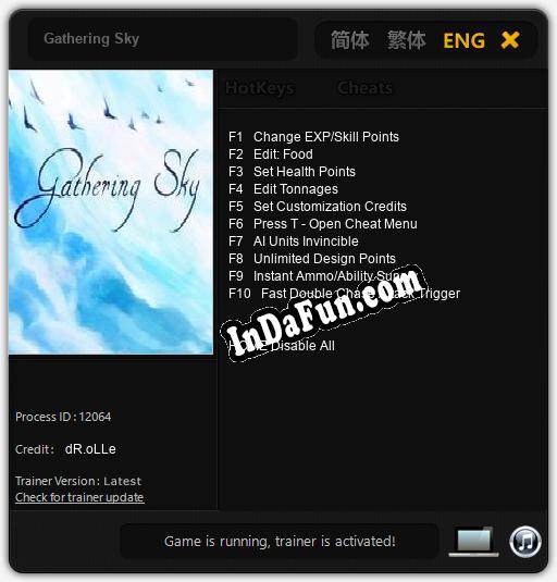 Gathering Sky: Cheats, Trainer +10 [dR.oLLe]