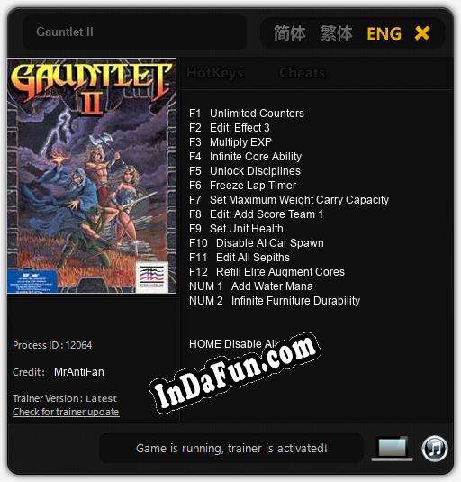 Trainer for Gauntlet II [v1.0.1]