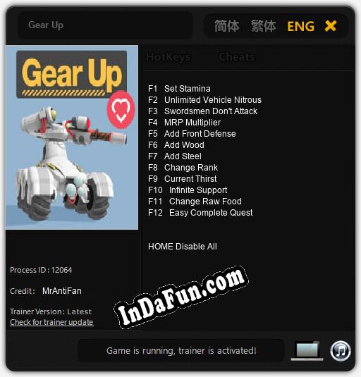 Gear Up: TRAINER AND CHEATS (V1.0.79)