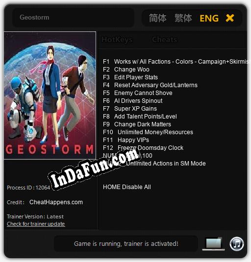 Geostorm: Cheats, Trainer +14 [CheatHappens.com]