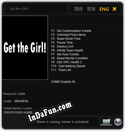 Get the Girl!: Cheats, Trainer +11 [MrAntiFan]