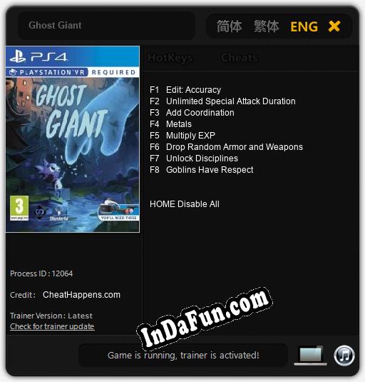 Ghost Giant: Cheats, Trainer +8 [CheatHappens.com]