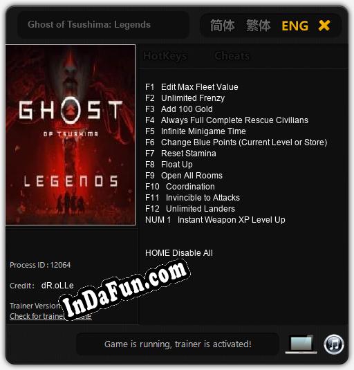 Ghost of Tsushima: Legends: Trainer +13 [v1.5]