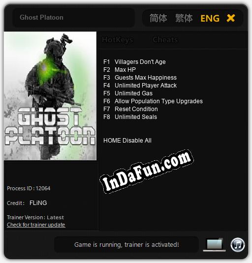 Trainer for Ghost Platoon [v1.0.9]