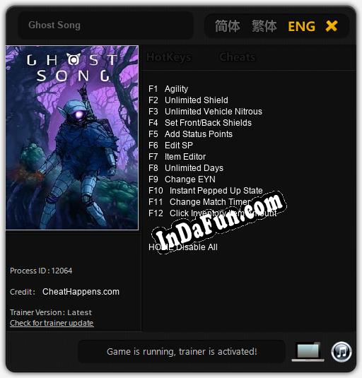 Ghost Song: TRAINER AND CHEATS (V1.0.31)