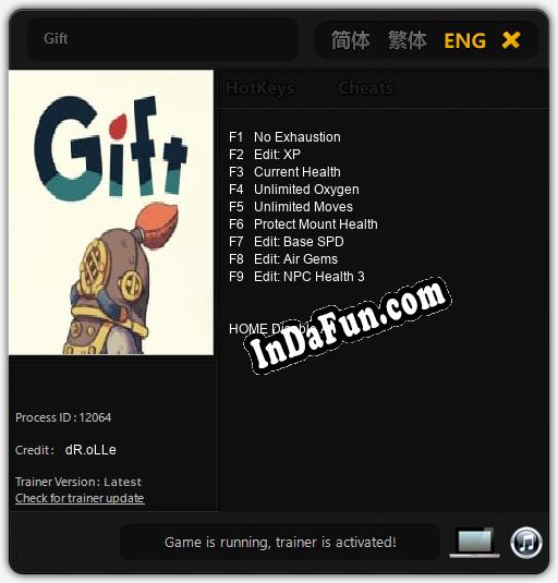 Gift: TRAINER AND CHEATS (V1.0.46)