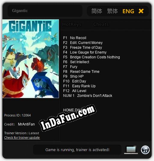 Gigantic: Trainer +13 [v1.8]