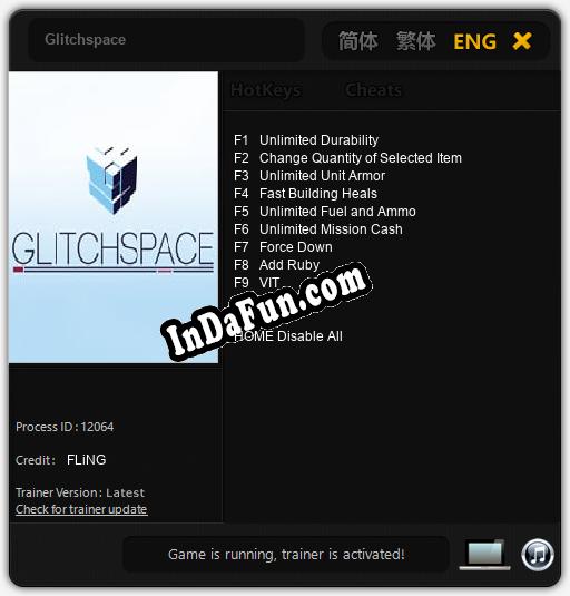 Glitchspace: Cheats, Trainer +9 [FLiNG]