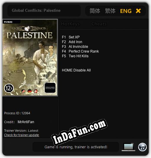 Global Conflicts: Palestine: TRAINER AND CHEATS (V1.0.12)