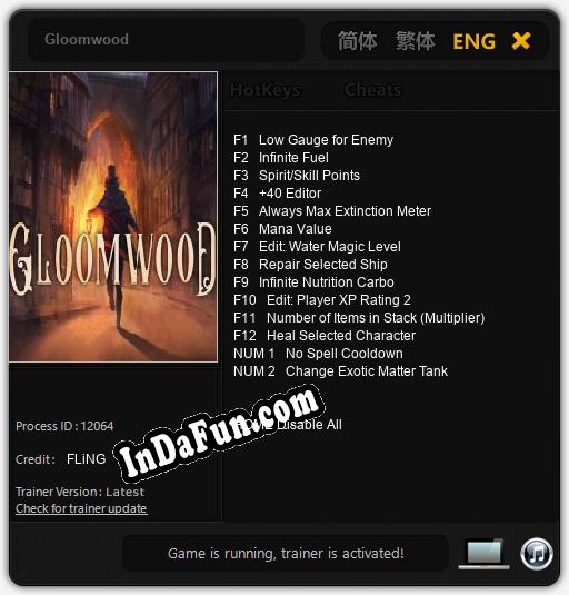 Trainer for Gloomwood [v1.0.1]