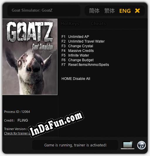 Goat Simulator: GoatZ: Trainer +7 [v1.6]