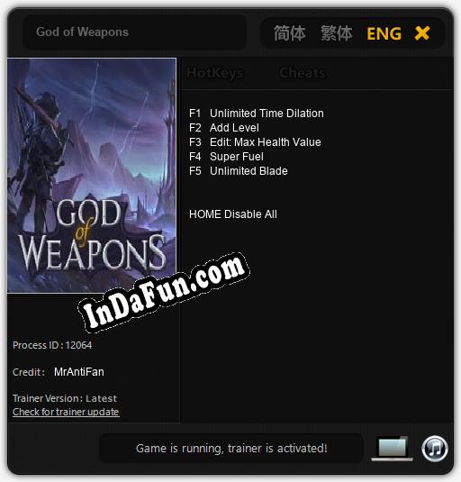 God of Weapons: Trainer +5 [v1.4]