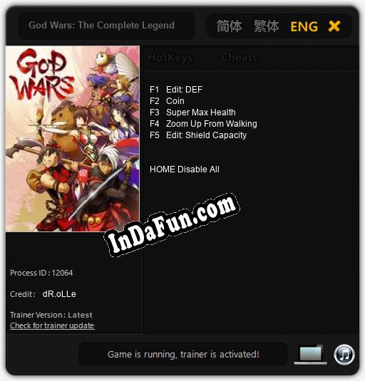 God Wars: The Complete Legend: Trainer +5 [v1.9]