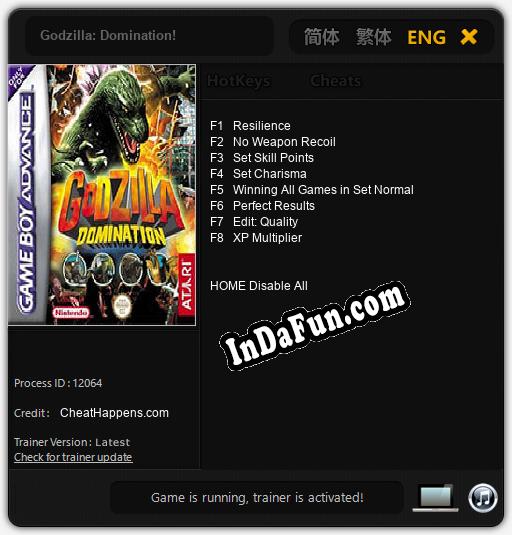 Godzilla: Domination!: TRAINER AND CHEATS (V1.0.18)