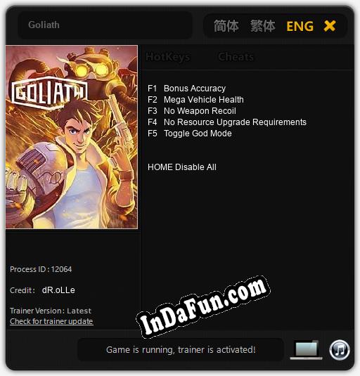 Trainer for Goliath [v1.0.3]