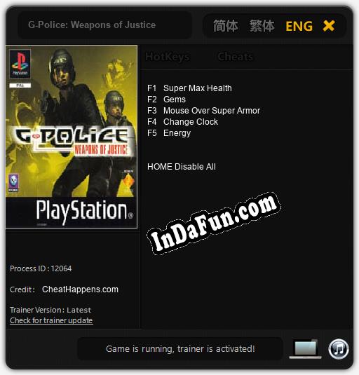 G-Police: Weapons of Justice: Cheats, Trainer +5 [CheatHappens.com]