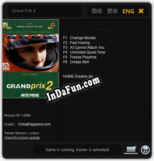 Grand Prix 2: Cheats, Trainer +6 [CheatHappens.com]