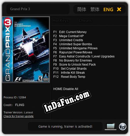 Grand Prix 3: Trainer +12 [v1.4]