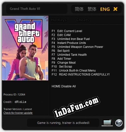 Grand Theft Auto VI: TRAINER AND CHEATS (V1.0.81)