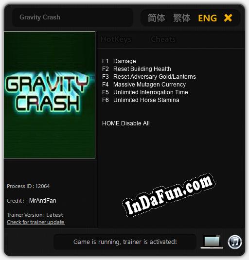 Gravity Crash: Trainer +6 [v1.1]