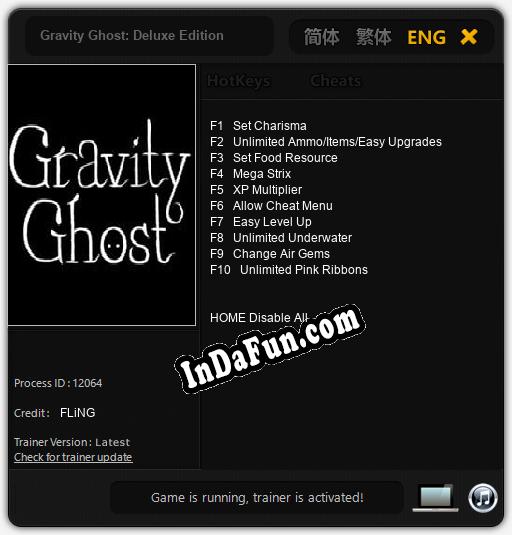 Gravity Ghost: Deluxe Edition: TRAINER AND CHEATS (V1.0.9)