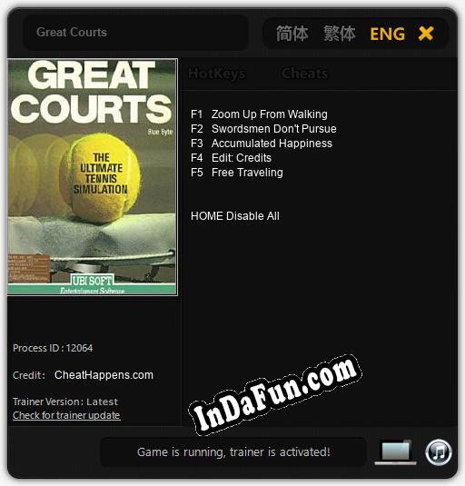 Great Courts: TRAINER AND CHEATS (V1.0.47)