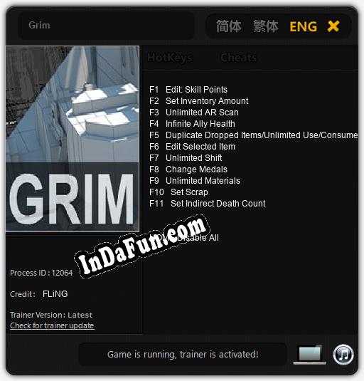 Trainer for Grim [v1.0.5]