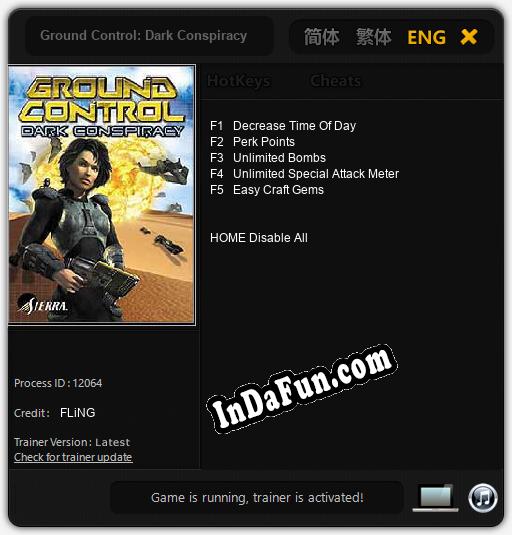 Ground Control: Dark Conspiracy: TRAINER AND CHEATS (V1.0.72)